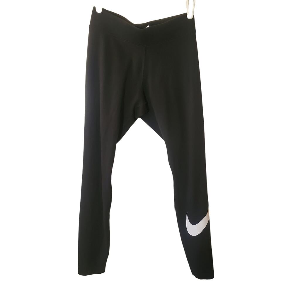 Nike Women’s Black Swoosh Logo Athletic Leggings Size Small